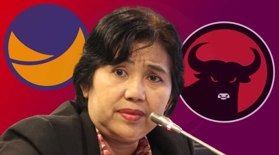 Ketua DPP Partai NasDem Irma Suryani Chaniago menantang PDI Perjuangan (PDIP) agar adu prestasi menteri. Hal itu merespons pernyataan Ketua DPP PDIP Djarot