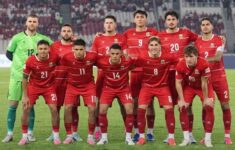 Skuad Timnas Indonesia saat menghadapi Singapura semuanya pemain yang lahir diluar negeri. (Foto: PSSI)