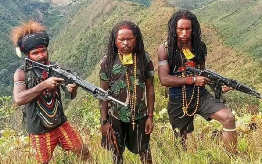 Kelompok Kriminal Bersenjata (KKB) Papua. (Foto: Dok. KKB)